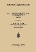 Aus Leben und Forschung der Universität 1947/48