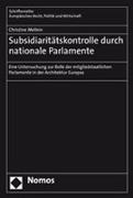 Subsidiaritätskontrolle durch nationale Parlamente