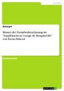 Muster der Fremdwahrnehmung im "Supplément au voyage de Bougainville" von Denis Diderot