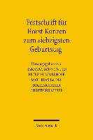 Festschrift für Horst Konzen zum siebzigsten Geburtstag