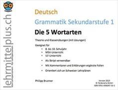 Deutschplus. Grammatik Sekundarstufe 1. Die 5 Wortarten. CD