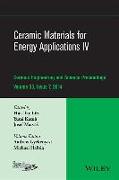 Ceramic Materials for Energy Applications IV