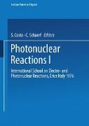 Photonuclear Reactions I
