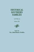 Historical Southern Families. in 23 Volumes. Volume XX