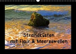 Strandküsten mit Flair & Meereswellen (Wandkalender immerwährend DIN A3 quer)