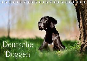 Deutsche Doggen / Geburtstagskalender (Tischkalender immerwährend DIN A5 quer)