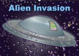 Alien Invasion (Wandkalender immerwährend DIN A2 quer)