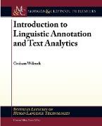 Introduction to Linguistic Annotation and Text Analytics