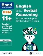 Bond 11+: English and Verbal Reasoning: Assessment Papers for the CEM 11+ Tests