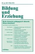 Pädagogische Bedeutung nicht-diskursiver Wissensbestände