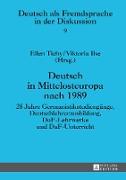 Deutsch in Mittelosteuropa nach 1989