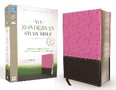 NIV Zondervan Study Bible, Leathersoft, Pink/Brown