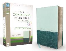 NIV Zondervan Study Bible, Personal Size, Leathersoft, Light Blue/Turquoise