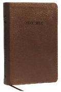 NKJV, Foundation Study Bible, Leathersoft, Brown, Thumb Indexed, Red Letter