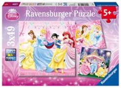 Ravensburger Kinderpuzzle - 09277 Schneewittchen - Puzzle für Kinder ab 5 Jahren, Disney Puzzle mit 3x49 Teilen