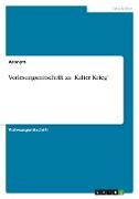 Vorlesungsmitschrift zu 'Kalter Krieg'