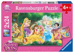 Ravensburger Kinderpuzzle - 08952 Beste Freunde der Prinzessinnen - Puzzle für Kinder ab 4 Jahren, Disney-Puzzle mit 2x24 Teilen