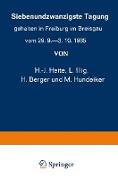 Siebenundzwanzigste Tagung gehalten in Freiburg im Breisgau vom 29. 9.¿3. 10.1965