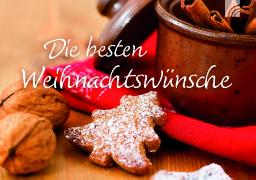 Teekarte. Die besten Weihnachtswünsche