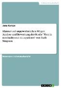 Männer auf ungewöhnlichen Wegen. Analyse und Bewertung der Studie "Men in nontraditional occupations" von Ruth Simpson