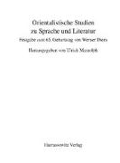 Orientalistische Studien zu Sprache und Literatur