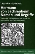 Hermann von Sachsenheim  Namen und Begriffe