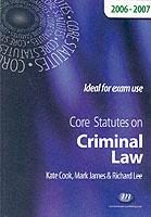 Core Statutes on Criminal Law