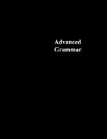 Advanced Grammar
