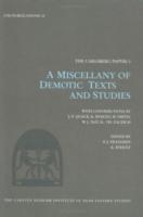 Miscellany of Demotic Texts & Studies