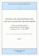 Beiträge zum romanisch-deutschen und innerromanischen Sprachvergleich