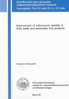 Improvement of anthocyanin stability in fluid, pasty and particulate fruit products