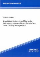 Qualitätskriterien einer Mitarbeiterbefragung untersucht am Beispiel von Total Quality Management