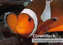 Clownfisch Geburtstagskalender (Wandkalender immerwährend DIN A2 quer)