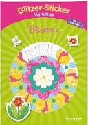 Glitzer-Sticker-Mandalas Blumen. Malbuch ab 5 Jahren