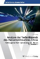 Analyse der Techniktrends des Automobilmarktes China