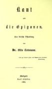 Kant und die Epigonen. Eine kritische Abhandlung