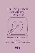 The Acquisition of Written Language