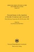 Current Issues in the Analysis of Semitic Grammar and Lexicon II