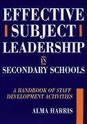 Effective Subject Leadership in Secondary Schools