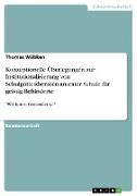 Konzeptionelle Überlegungen zur Institutionalisierung von Schulgottesdiensten an einer Schule für geistig Behinderte