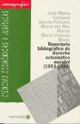 Repertorio bibliográfico de derecho eclesiástico español (1953-1993) : (1953-1993)