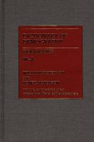 Dictionary of Demography: Set. Terms, Concepts, and Institutions