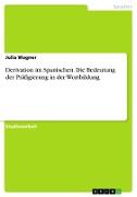 Derivation im Spanischen. Die Bedeutung der Präfigierung in der Wortbildung