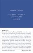 Gesammelte Aufsätze zur Literatur 1884–1902