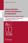 Human Interface and the Management of Information. Information and Knowledge in Context