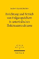 Errichtung und Betrieb von Erdgasspeichern in unterirdischen Hohlraumstrukturen