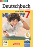 Deutschbuch, Sprach- und Lesebuch, Zu allen erweiterten Ausgaben, 7. Schuljahr, Arbeitsheft mit Lösungen und Übungs-CD-ROM