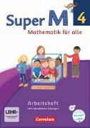 Super M, Mathematik für alle, Westliche Bundesländer - Neubearbeitung, 4. Schuljahr, Arbeitsheft mit interaktiven Übungen auf scook.de, Mit CD-ROM
