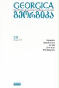 Georgica - Zeitschrift für Kultur, Sprache und Geschichte Georgiens und Kaukasiens