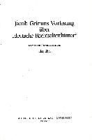 Jacob Grimms Vorlesung